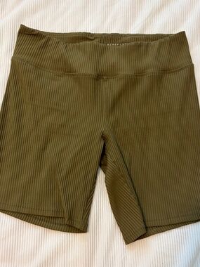 Aeropostale Women's Medium Stretchy & Soft Olive Green Bike Shorts